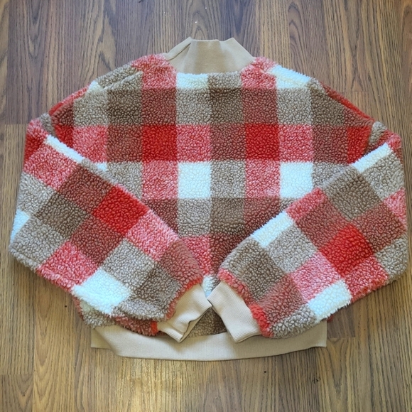 Zaful Long Sleeve Plaid Turtleneck Sweater Womens US M Fuzzy Style - Picture 6 of 8